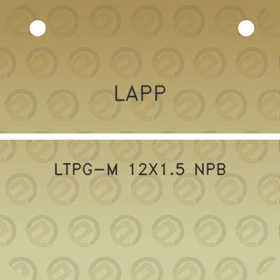 lapp-ltpg-m-12x15-npb