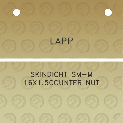 lapp-skindicht-sm-m-16x15counter-nut