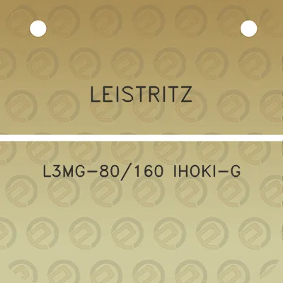 leistritz-l3mg-80160-ihoki-g