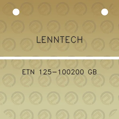 lenntech-etn-125-100200-gb