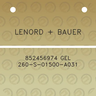 lenord-bauer-852456974-gel-260-s-01500-a031