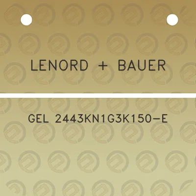 lenord-bauer-gel-2443kn1g3k150-e