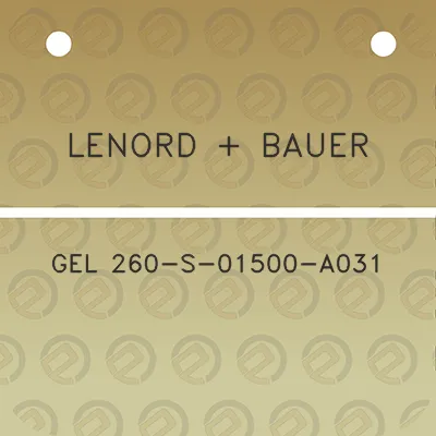 lenord-bauer-gel-260-s-01500-a031