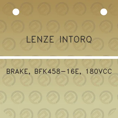 lenze-intorq-brake-bfk458-16e-180vcc