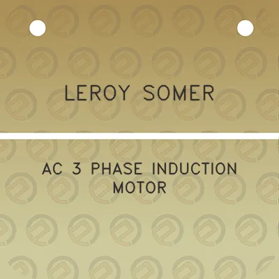 leroy-somer-ac-3-phase-induction-motor