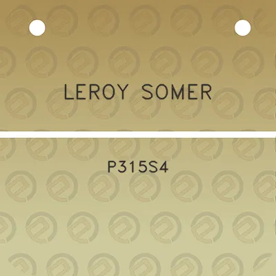 leroy-somer-p315s4