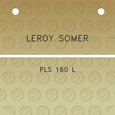 leroy-somer-pls-160-l