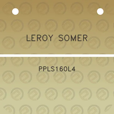 leroy-somer-ppls160l4