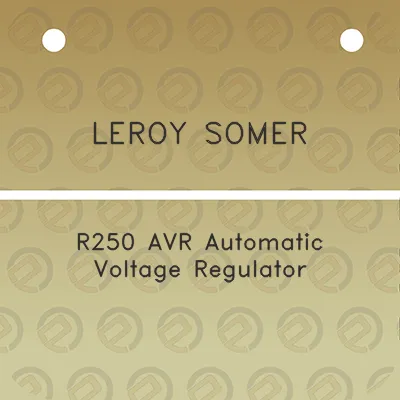 leroy-somer-r250-avr-automatic-voltage-regulator