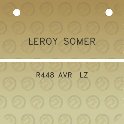 leroy-somer-r448-avr-lz