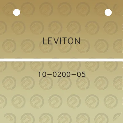 leviton-10-0200-05