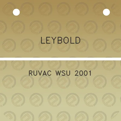 leybold-ruvac-wsu-2001