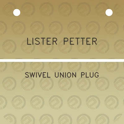 lister-petter-swivel-union-plug