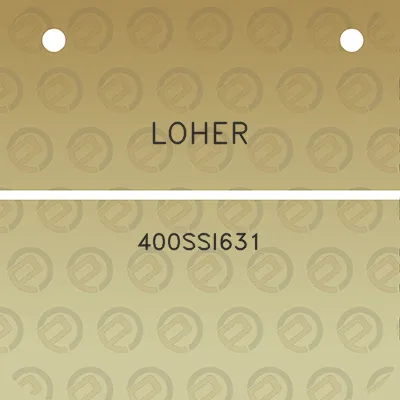 loher-400ssi631