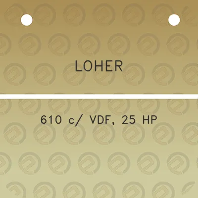 loher-610-c-vdf-25-hp