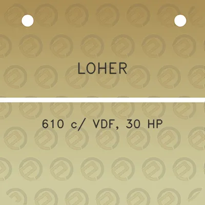 loher-610-c-vdf-30-hp