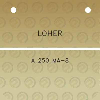 loher-a-250-ma-8