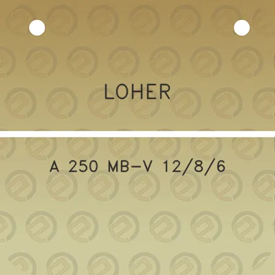 loher-a-250-mb-v-1286