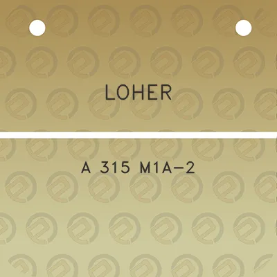 loher-a-315-m1a-2