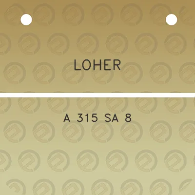 loher-a-315-sa-8