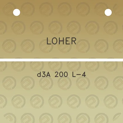 loher-d3a-200-l-4