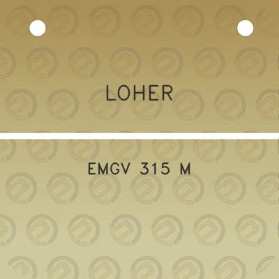 loher-emgv-315-m