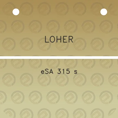 loher-esa-315-s