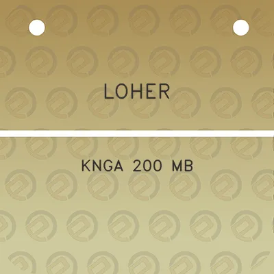 loher-knga-200-mb