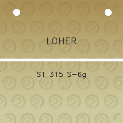 loher-s1-315-s-6g