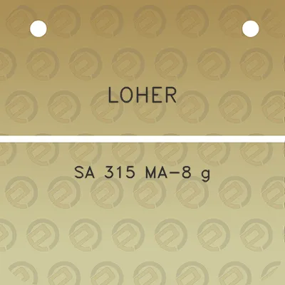 loher-sa-315-ma-8-g