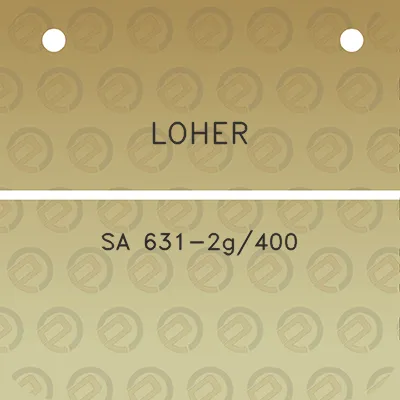 loher-sa-631-2g400