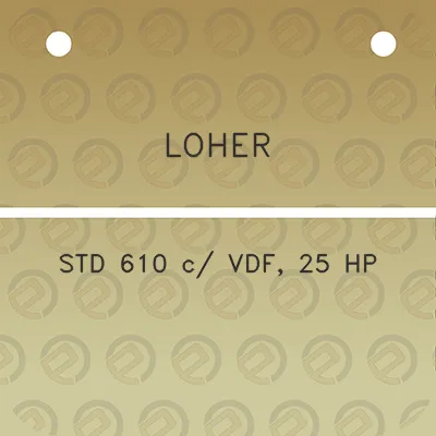 loher-std-610-c-vdf-25-hp