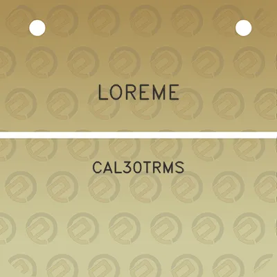 loreme-cal30trms