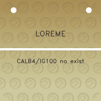 loreme-calb4ig100-no-exist