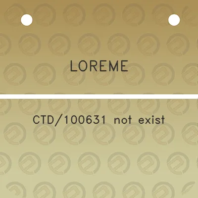 loreme-ctd100631-not-exist