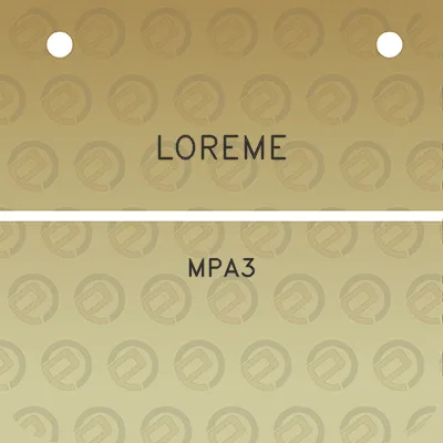 loreme-mpa3