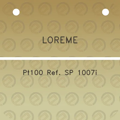 loreme-pt100-ref-sp-1007i