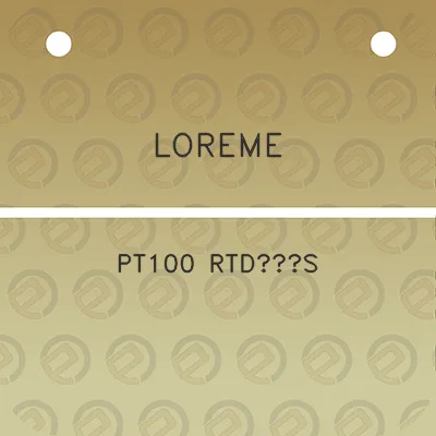 loreme-pt100-rtds