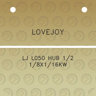 lovejoy-lj-l050-hub-12-18x116kw