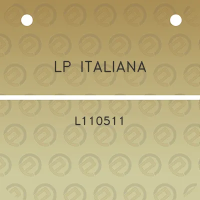 lp-italiana-l110511