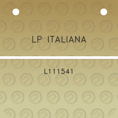 lp-italiana-l111541