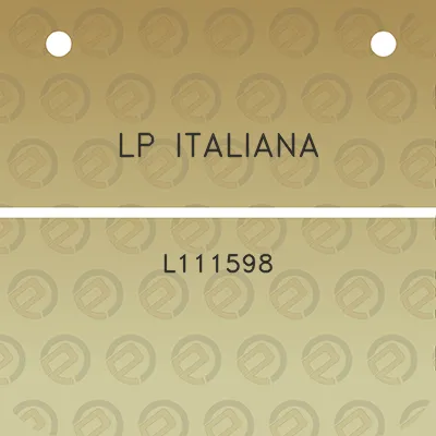 lp-italiana-l111598