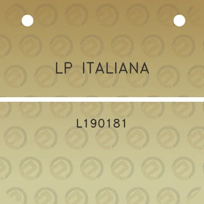 lp-italiana-l190181