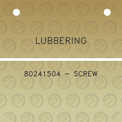 lubbering-80241504-screw