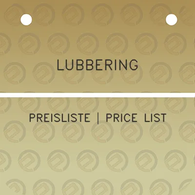 lubbering-preisliste-price-list