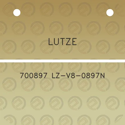 lutze-700897-lz-v8-0897n