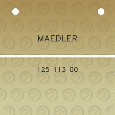 maedler-125-113-00