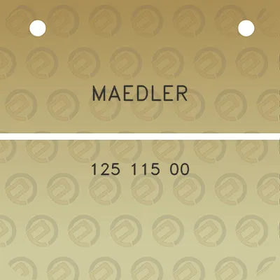 maedler-125-115-00