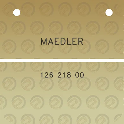 maedler-126-218-00