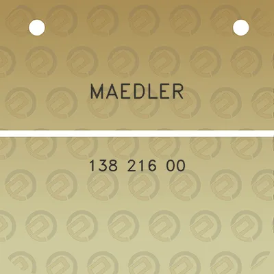 maedler-138-216-00